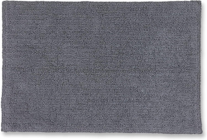 Schöner Wohnen Kollektion Badteppich einfarbig anthrazit 40 x 60 cm – waschbare Badematte rutschfest