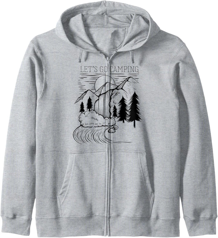Camping Let's Go Camping Funny Sommer Wandern Bergsteigen Kapuzenjacke