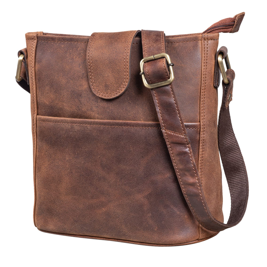 LEABAGS Leder Handtasche Damen I Premium Echtleder Umhängetasche I Damen Schultertasche I Damentasch