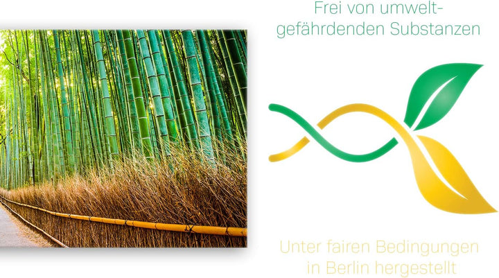 ge Bildet Bild auf Leinwand | Landschaftsbilder - Bambus Wald in Kyoto - Japan J in 100x40 cm als Pa