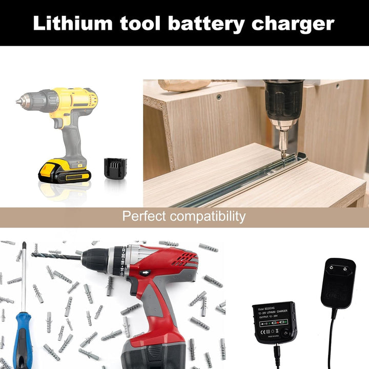 Ladegerät Kompatibel mit Black & Decker: Ladegerät 18V/20V Lithium-Akku für Black & Decker 10,8V/14,