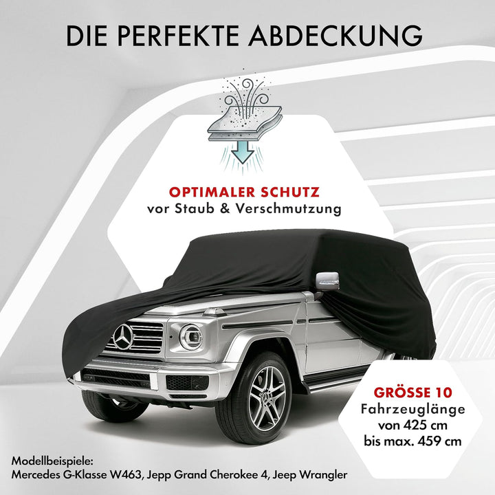 Walser Abdeckung Auto Indoor Stretch Basic, Autoabdeckung Winter, staubdichte Autogarage Abdeckung,