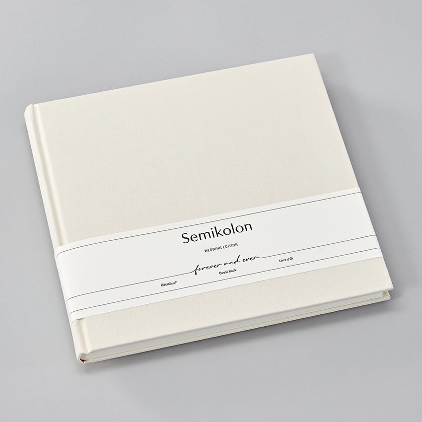 Semikolon 367183 Gästebuch Wedding Edition - 25 x 23 cm - mit 180 blanko Seiten zum Selbstgestalten,