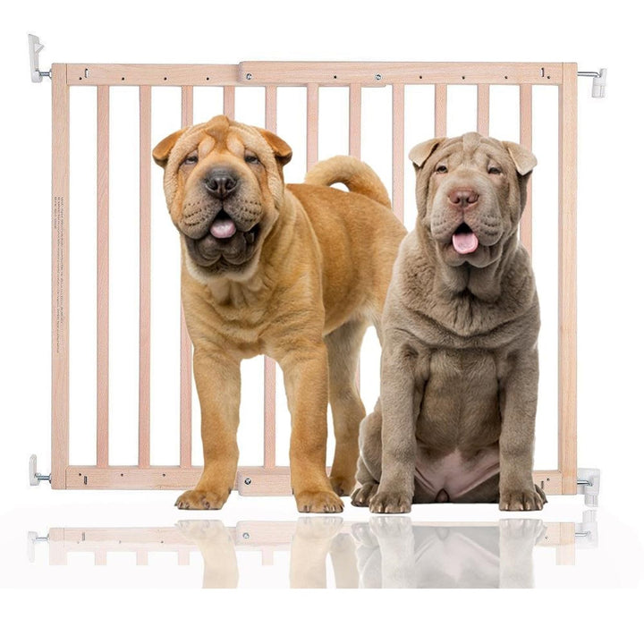 Bettacare Robustes Holz Schraubgitter für Hunde, Weiss, 63,5 cm - 105,5 cm, Holz-Hundegitter, Schrau
