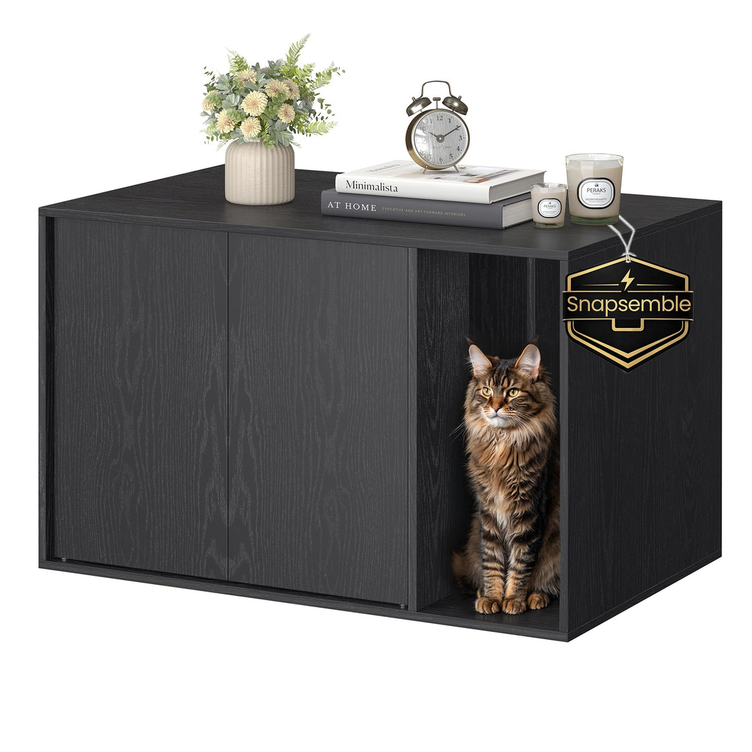 SONGMICS HOME Katzenklo Schrank, superschnelle werkzeuglose Montage, Toolless-Technologie, Katzenhau