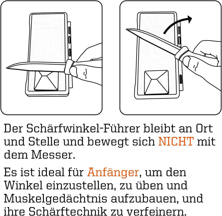 SHARPAL 196N 2er-Pack 4-in-1 Wetzstein Messer Schleifhilfe zum Schärfen von Messern per Schleifstein