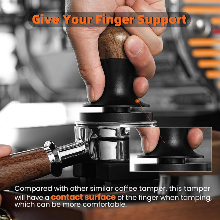 MHW-3BOMBER Kaffee Tamper 54 mm 2.0, Konstanter Druck Tamper mit Sound Feedback, Eingebaute 3 federb