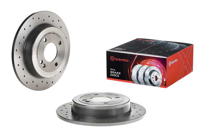 Brembo Xtra 08.C172.1X Bremsscheibe gelocht, hinten, 2 Stück
