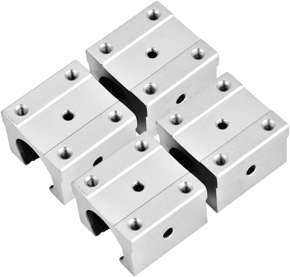 Dioche 4 Stück SBR16UU 16 Mm Offener Kastentyp Aluminium-Linearlager-Gleitblock CNC Aluminium Offene