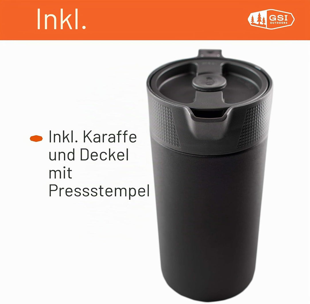 GSI Glacier Stainless Kafeepresse schwarz, Schwarz