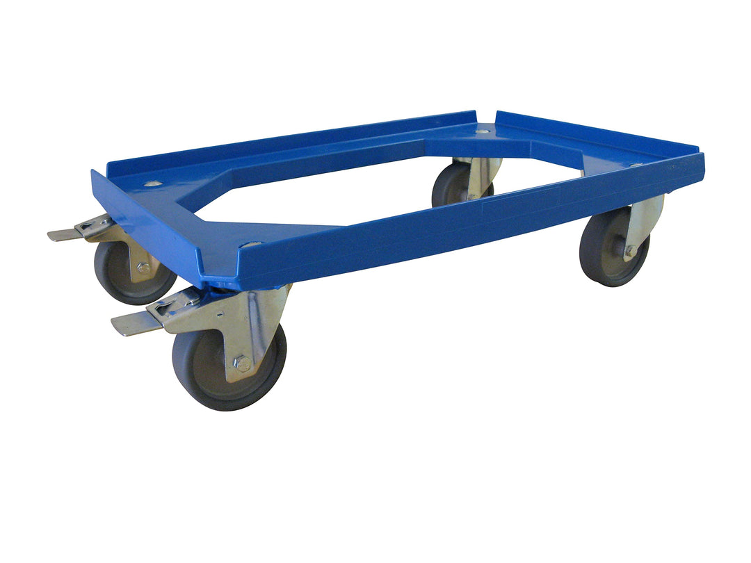 ALUTEC Rollwagen für Kunststoffboxen (für Boxen 610x410 mm,Tragkraft 250 kg, leichtgängige Rollen, 2