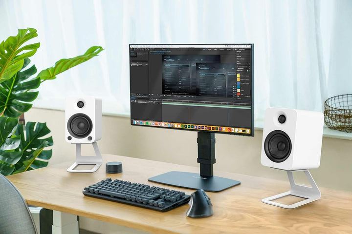 Kanto SE4W Erhöhter Desktop-Lautsprecherständer für mittelgrosse Bücherregal-Lautsprecher und mittel
