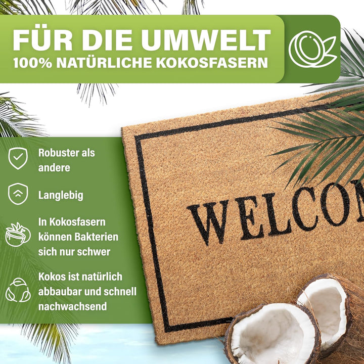 Bodenständig® Fussmatte Kokos [Wetterfest] - extrem robust - Fussabtreter aussen - die Kokosmatte Fu