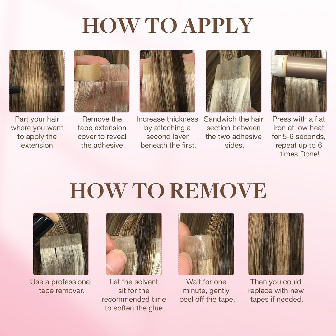 GOO GOO Hair Extensions Tape Tabs Double Sided Adhesive Replacement Professional Strong No-Residue T