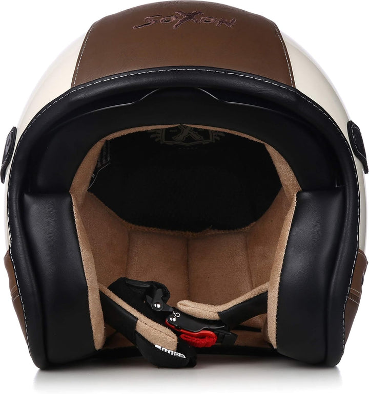 Soxon® SP-888 Pro „Urban Creme“ · Jet-Helm · Motorrad-Helm Roller-Helm Scooter-Helm Moped Mofa-Helm
