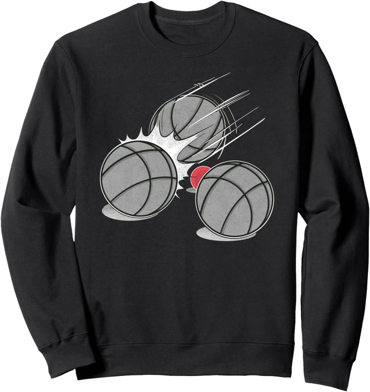 Boulekugeln mit Schweinchen Schiesserkugeln Boule Petanque Sweatshirt