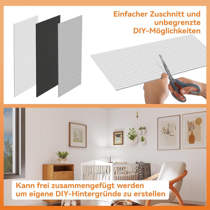 LZQ Akustikpaneel Akustikplatten Selbstklebend 120x60cm Wandpaneel Schalldämmung Akustik Wandverklei