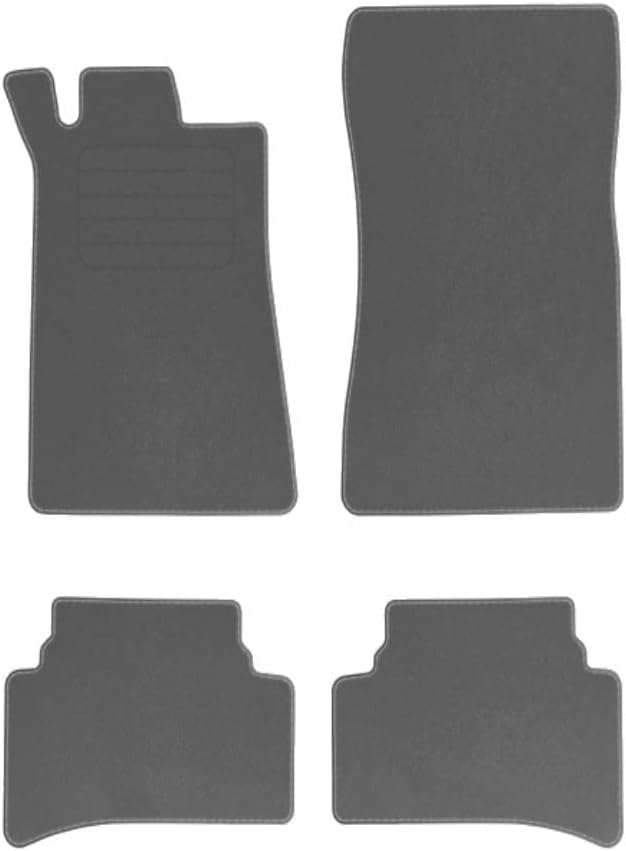 Velourmattenset für Mercedes C-Klasse W202 Bj. 1993 - 2001 STD GRAU Mit Absatzschoner Passform Neu V