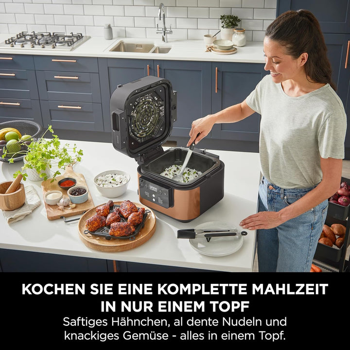 Ninja Speedi Multikocher, 5,7L, 10-in-1 Multicooker, Airfryer Heissluftfritteuse, Slow Cooker Langsa