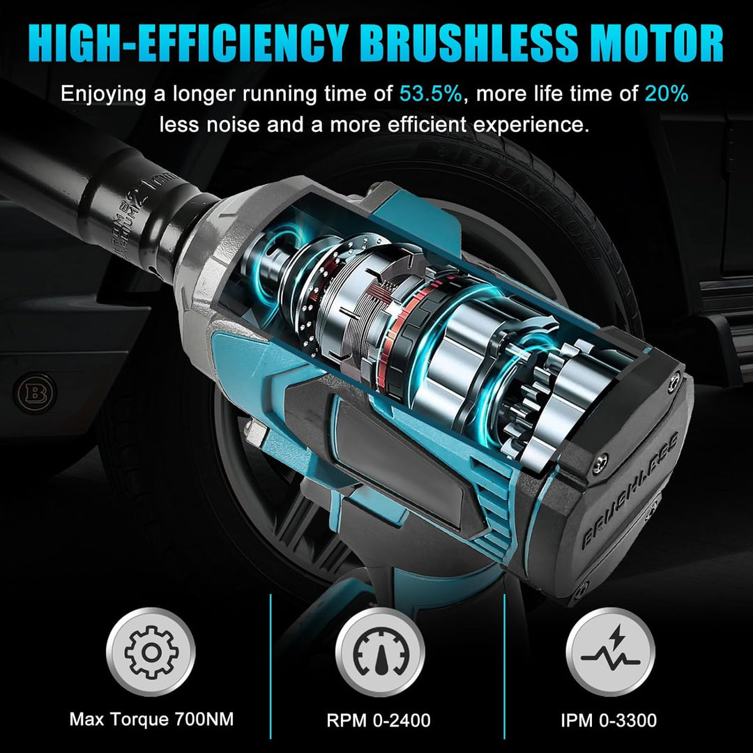 700Nm Akku Schlagschrauber Kompatibel mit Makita BL1830 BL1830B BL1840 BL1840B BL1850 BL1850B BL1860