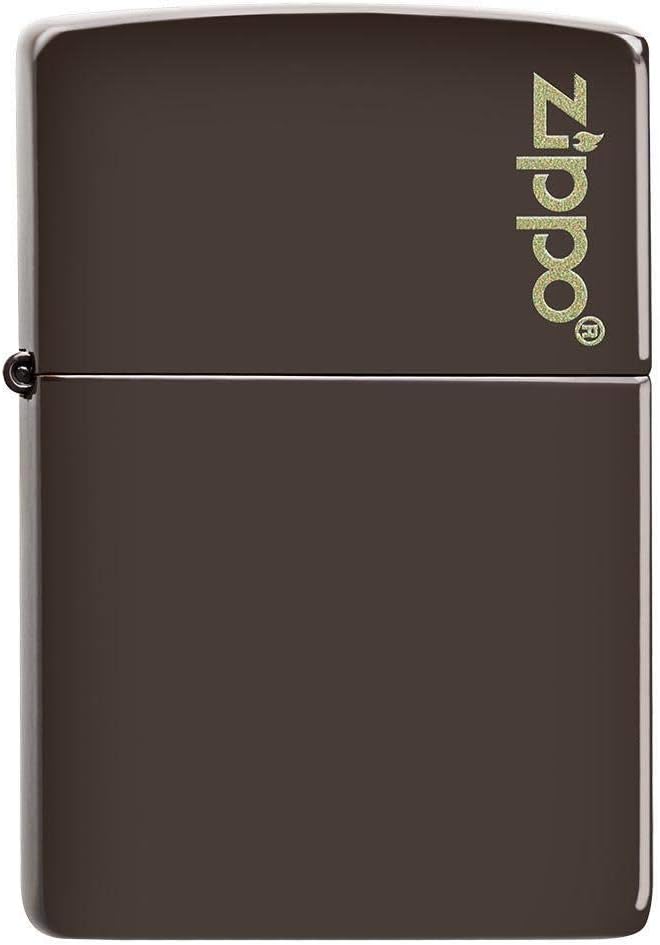 Zippo Sturmfeuerzeug - Logo, Brown, Color Image - Nachfüllbar - Wiederverwendbar - Windfestes Design