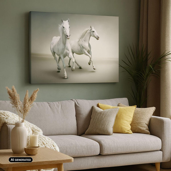 Bilder auf Leinwand 100x70cm Leinwandbild Tiere araber pferd bauernhof Gross Wanddeko Bild Schlafzim