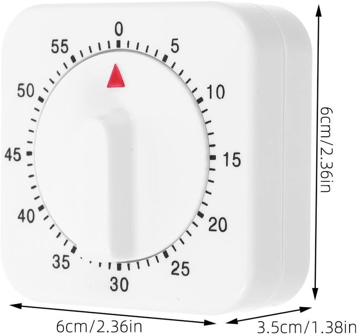 VICASKY Mechanischer Küchentimer und Backzeitkontrolle aus Kunststoff Quadratisch mit Lautem Alarm u