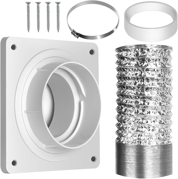 Dryer Vent, Indoor Drying Machine Vents Kit, 7 Inches Replacement Connector Plate & Multi Functional
