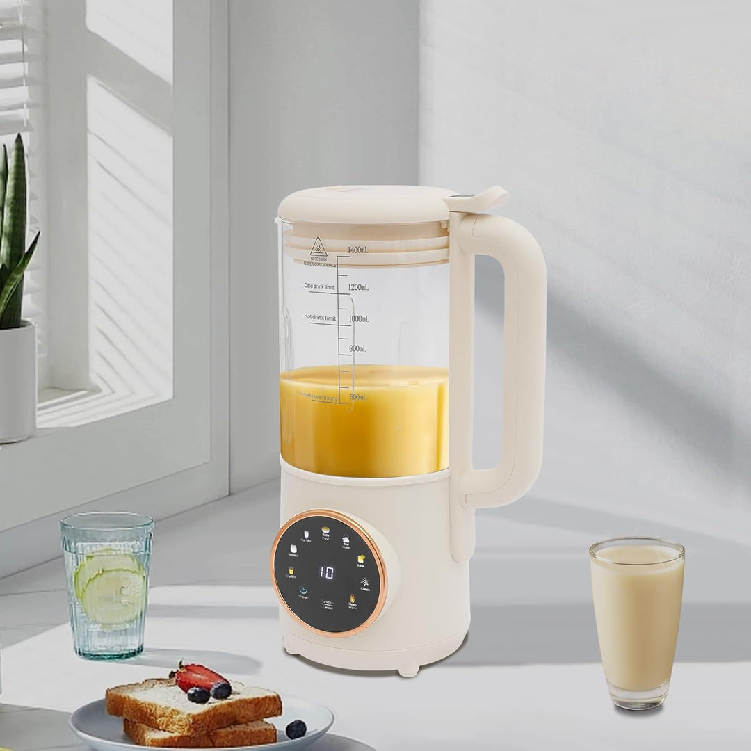 Automatische Nussmilchmaschine 1400ml mit 16 Klingen & 12-Stunden-Reservefunktion, multifunktional P