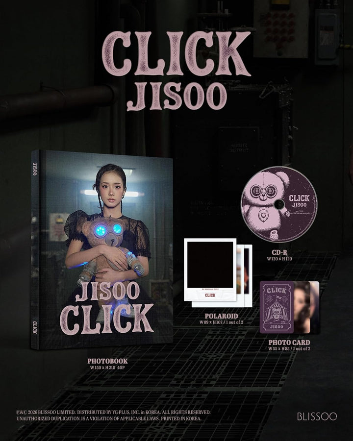 Fotobuch-Version) Blackpink Jisoo Click Einzelalbum, Fotobuch-Version