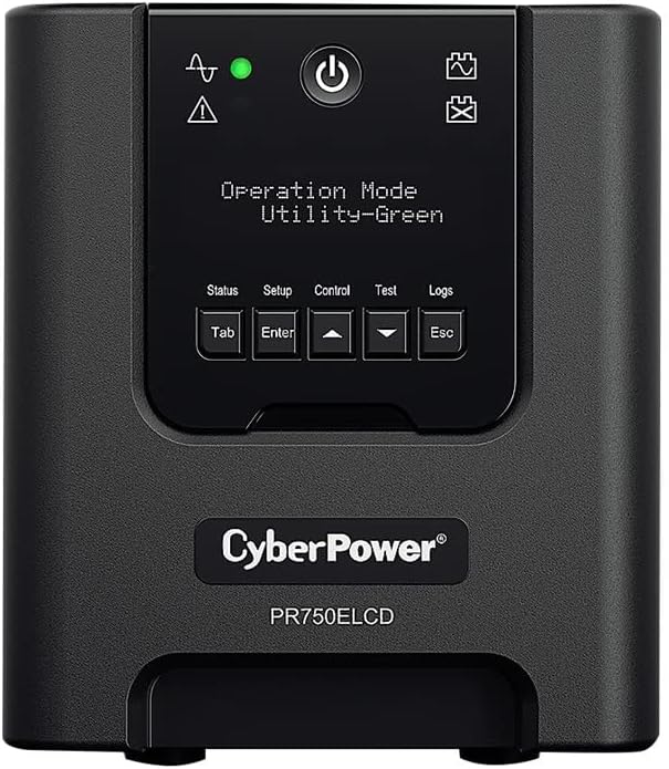 CyberPower PR750ELCDGR Line-Interactive USV Tower 750VA 675W, Sinuswellen Ausgang auch im Batteriebe
