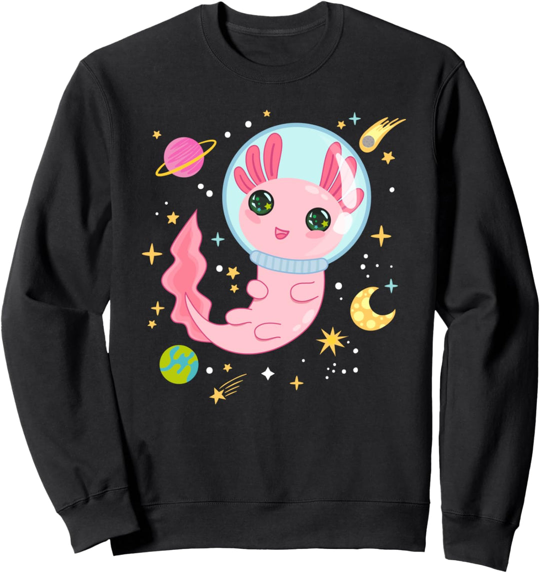 Axolotl Hemd Kawaii Pastell Aquarium Haustier Fisch Space Axolotl Sweatshirt