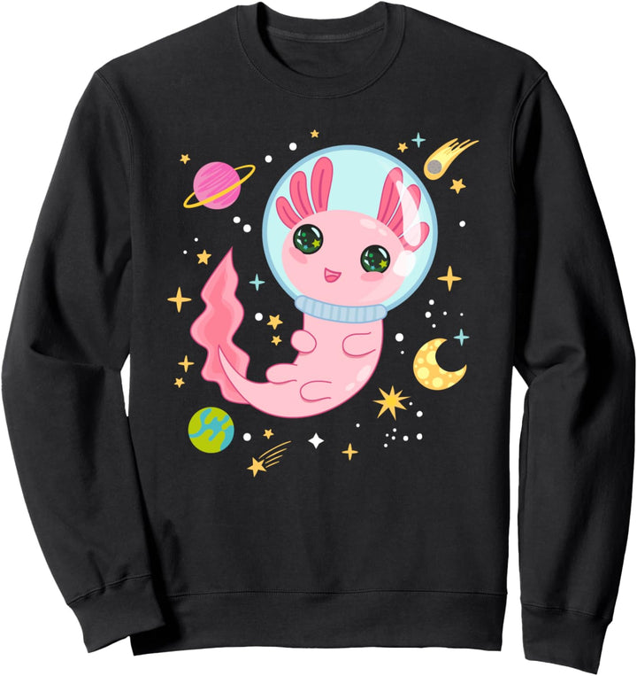 Axolotl Hemd Kawaii Pastell Aquarium Haustier Fisch Space Axolotl Sweatshirt
