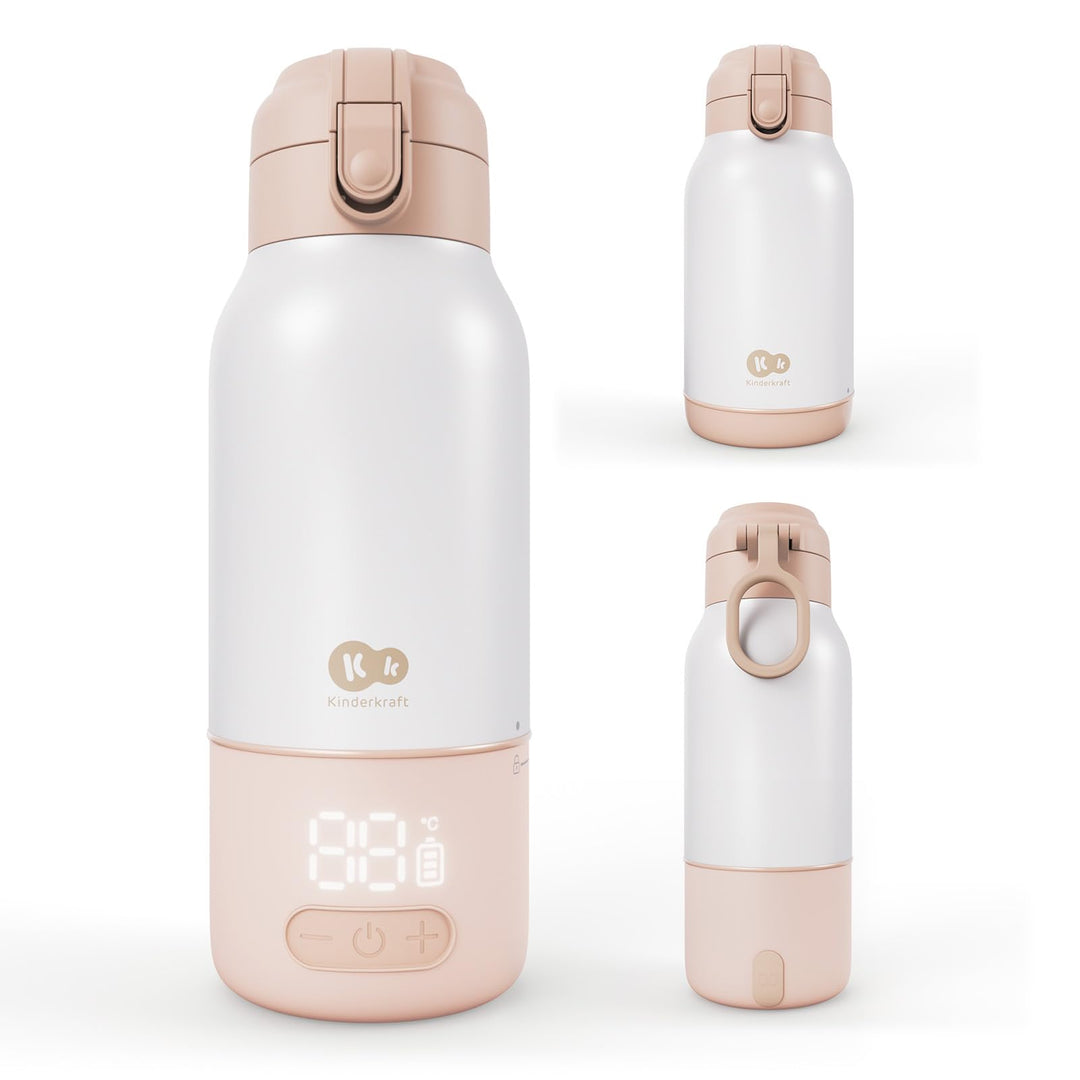 Kinderkraft GAJA Mobiler Flaschenwärmer 2-in-1 Thermoskanne 500 ml, erwärmt Milch in 120 Sekunden, 5
