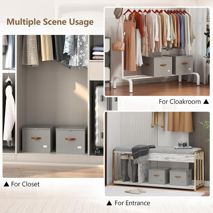 Vincona Schuhorganizer für Closet, Passt 16 Paare, grosse Schuhschrank Schuhbox mit Durchsichtigem D
