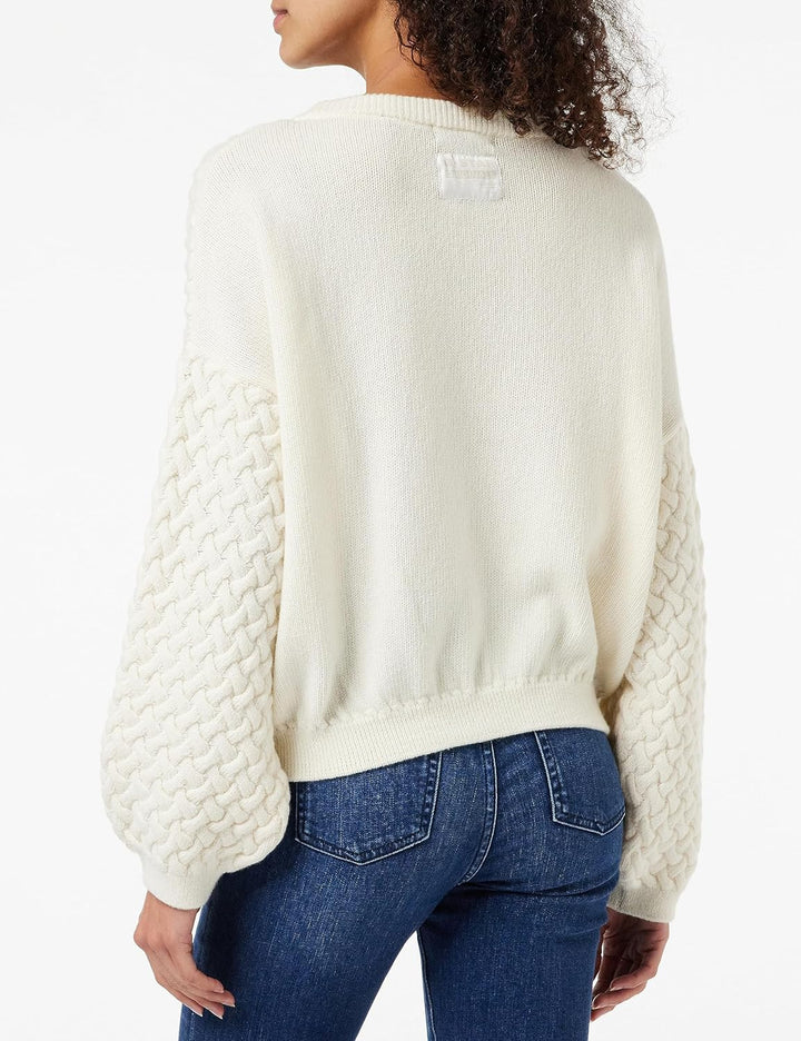G-STAR Damen Chunky Loose Boat Knitted Pullover Knits, Beige (Eggnog D23968-d170-g076)