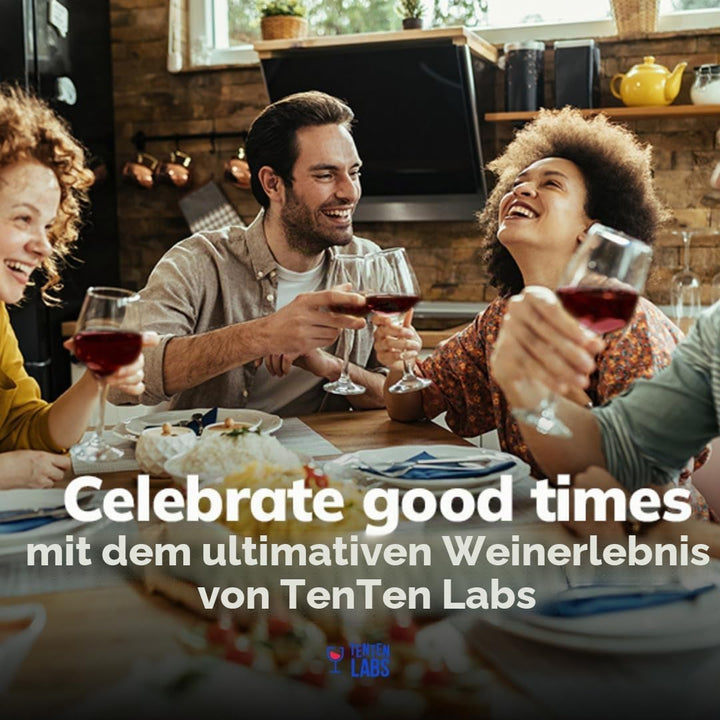 TenTen Labs WeinBelüfter und Weinsparer Vakuumpumpe COMBO – Premium WeinDekanter und Wein Konservier
