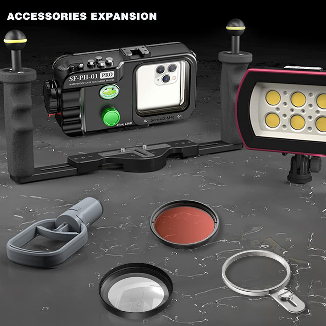 Sea frogs Waterproof Phone Case Upgrade,130ft/40m Underwater Phone case Professional Diving Phone Ca
