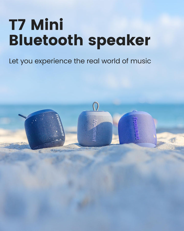 Tronsmart T7Mini Bluetooth Lautsprecher Musikbox mit Licht, 15W Stereo Bluetooth 5.3, IPX7 Wassersch