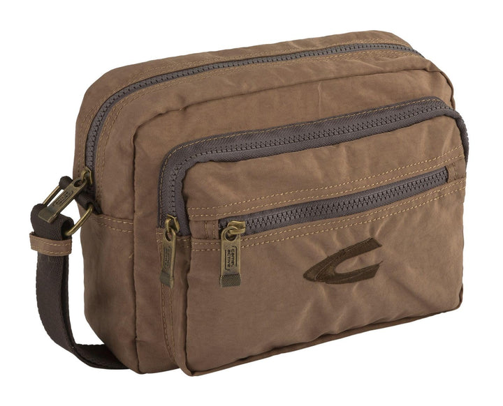 camel active Herren Journey Cross Bag mit Reissverschluss am Hauptfach Beige M, Beige M