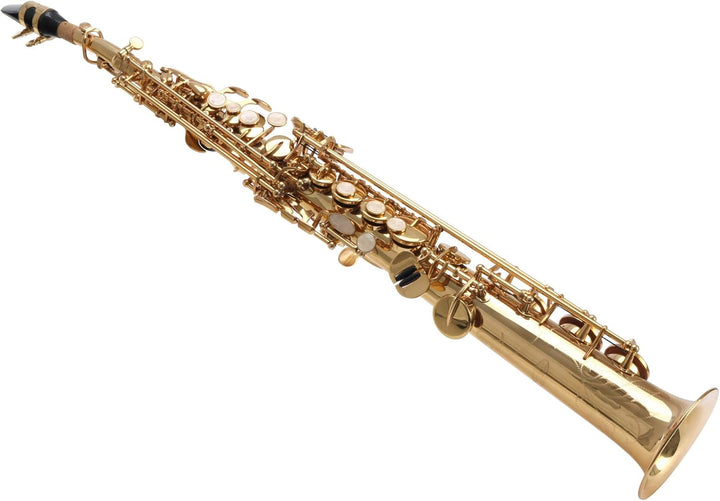 Classic Cantabile Winds SS-450 Bb Sopransaxophon (Messing, klarlackiert, Hoch-Fis-Klappen, ergonomis