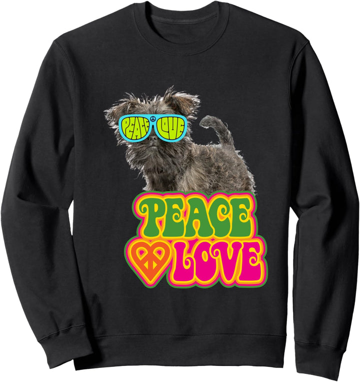 Peace Heart Love Dog Affenpinscher Sweatshirt