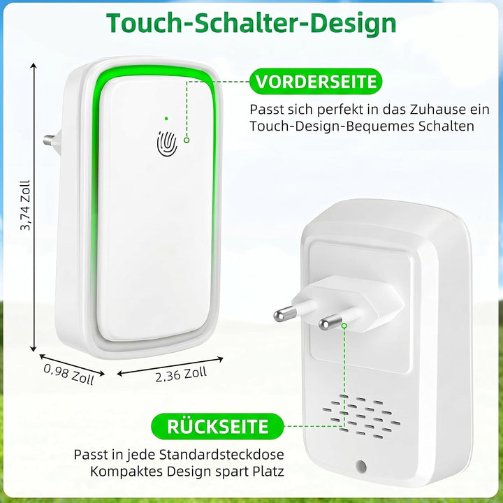2er Set Luftreiniger für Steckdose – Filterlos mit Ionisator &amp; 3 Modi