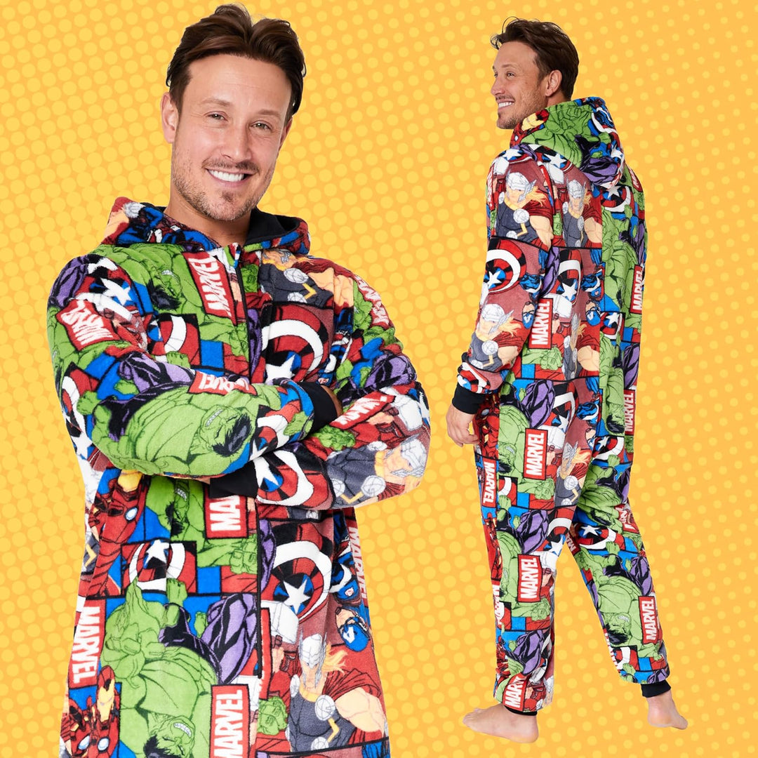 Marvel Herren Schlafoveralls M Mehrfarbig, M Mehrfarbig