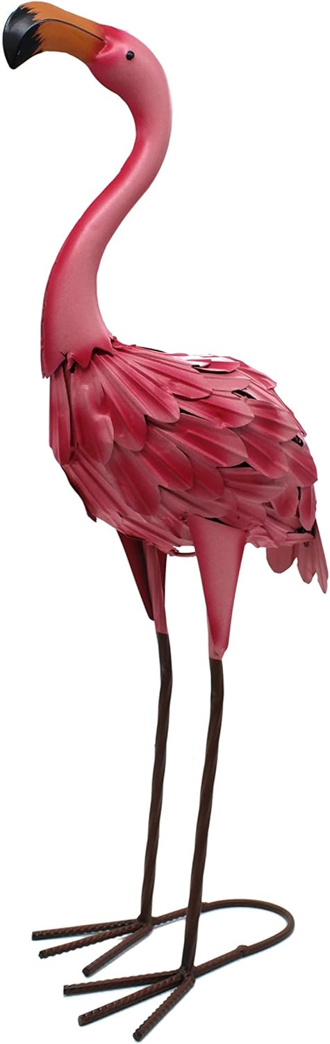 DARO DEKO Metall-Figur Flamingo 1 Stück - L - 22 x 54cm, 1 Stück - L - 22 X 54cm