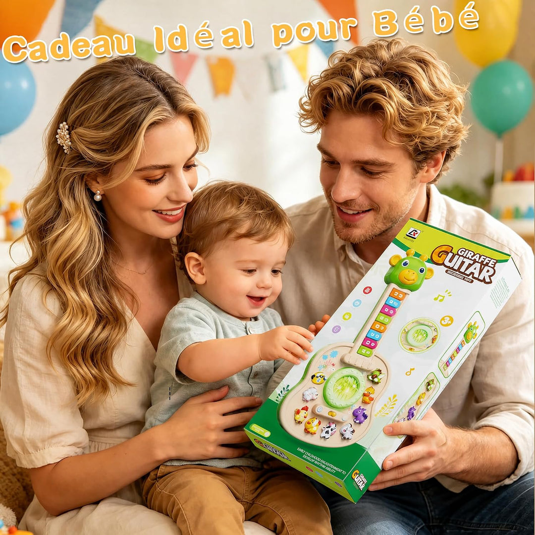 Kinder Gitarre als Spielzeug ab 1 Jahr Junge,Baby Musikspielzeug mit Licht und Sound,Musikinstrument