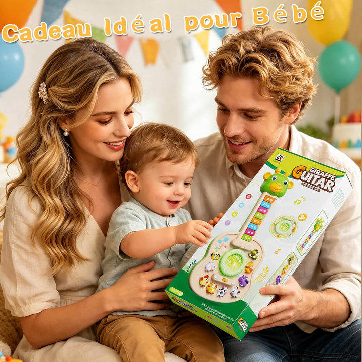 Kinder Gitarre als Spielzeug ab 1 Jahr Junge,Baby Musikspielzeug mit Licht und Sound,Musikinstrument