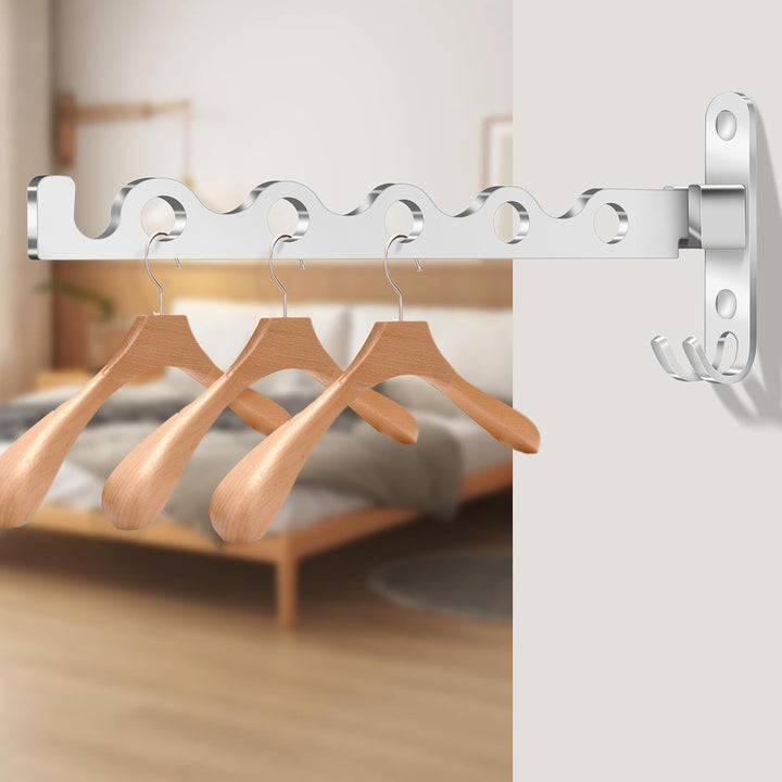Kleiderhaken Klappbar, Wand Kleiderständer Klapphaken Wandhaken Balkon Kleiderhaken für Waschküche S