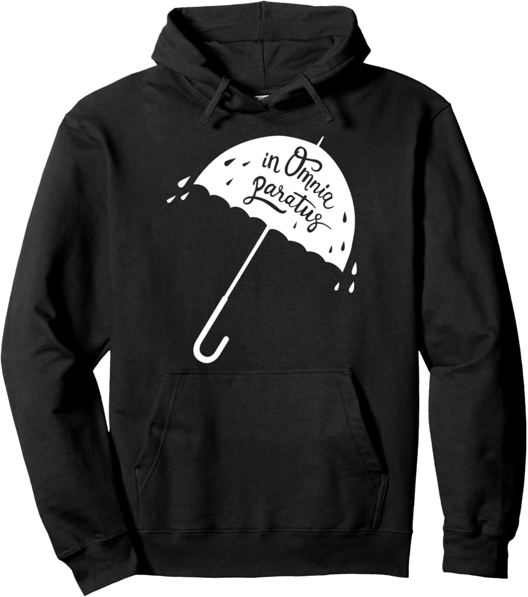 In Omnia Paratus Umbrella Latin Wörter für den Erfolg Pullover Hoodie