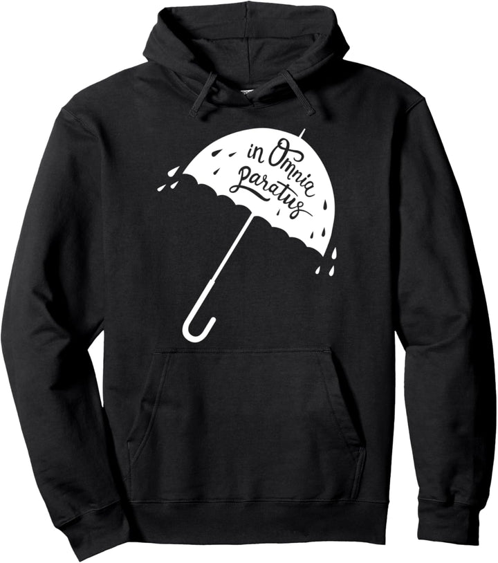 In Omnia Paratus Umbrella Latin Wörter für den Erfolg Pullover Hoodie